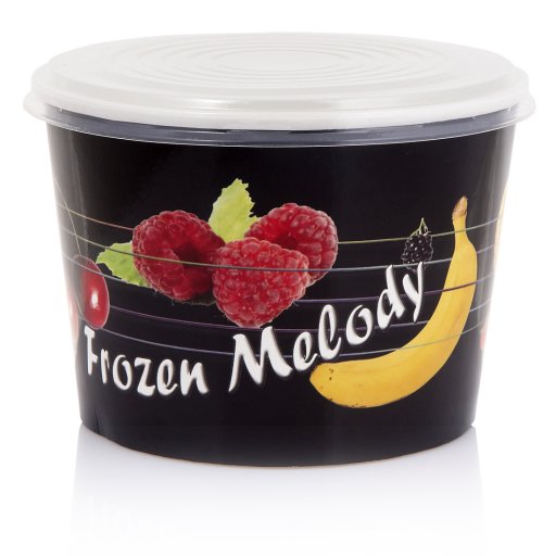 Χάρτινο Δοχείο παγωτού "Frozen Melody Black" 1Kg