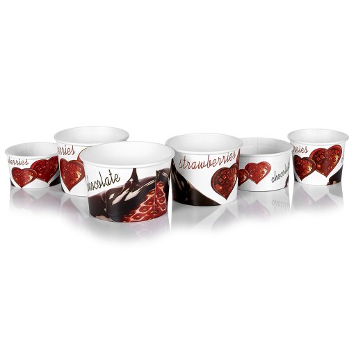 Paper Ice Cream Cup "Strawberries"