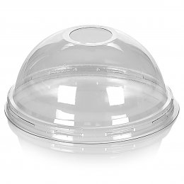 Πλαστικό πώμα Dome (Πομπέ) για PET ποτήρια