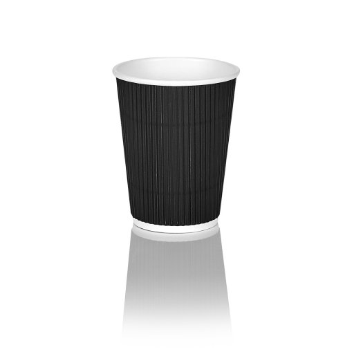 Χάρτινο ποτήρι Γκοφρέ Μαύρο 14oz