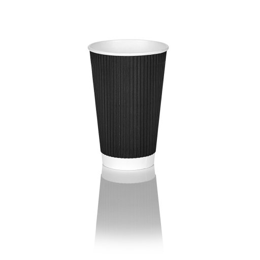 Χάρτινο ποτήρι Γκοφρέ Μαύρο 16oz