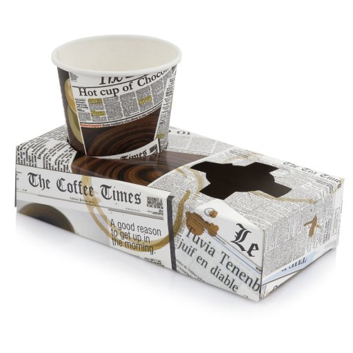 Paper Cup Carrier "Newspaper" 2 cups